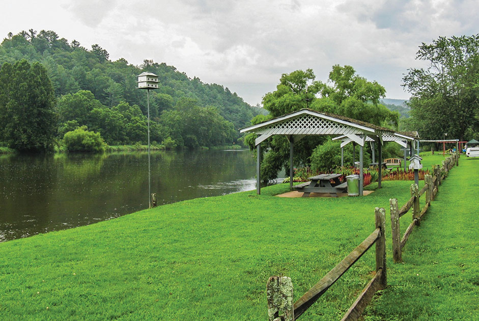 New River Campground & Canoe Family Fun by the Fire Forsyth Woman
