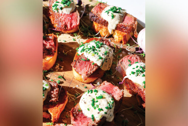 Recipe Steak Crostini with Creamy Horseradish Sauce Forsyth Woman